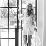Lace Bridal Robe - Le Rose