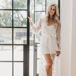 Lace Bridal Robe - Le Rose