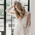 Lace Bridal Robe - Le Rose