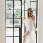 Lace Bridal Robe - Le Rose