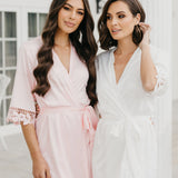 Lauren Lace Satin Robe