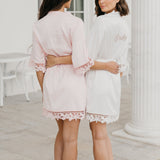 Lauren Lace Satin Robe