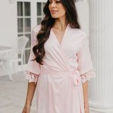 Lauren Lace Satin Robe