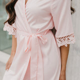 Lauren Lace Satin Robe