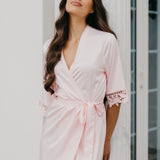 Lauren Lace Satin Robe
