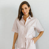 Genevieve Linen Bridesmaid Pyjamas Champagne