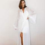 Farah Georgette Feather Maxi Robe