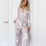 MJ Long Sleeve Pant Satin Floral Bridesmaid Pyjamas