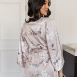 MJ Satin Floral Bridesmaid Robe