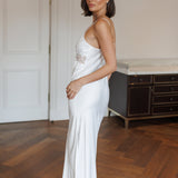 Renata Satin Lace Trim Bridal Slip