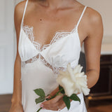 Renata Satin Lace Trim Bridal Slip