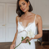 Renata Satin Lace Trim Bridal Slip