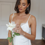 Renata Satin Lace Trim Bridal Slip