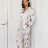 MJ Long Sleeve Pant Satin Floral Bridesmaid Pyjamas