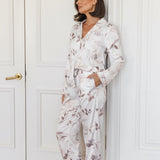 MJ Long Sleeve Pant Satin Floral Bridesmaid Pyjamas