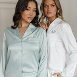 Sienna Premium Satin Bridesmaid Sleep Set Sage Green