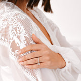 Luna Lace Back Maxi Bridal Robe - Includes Slip