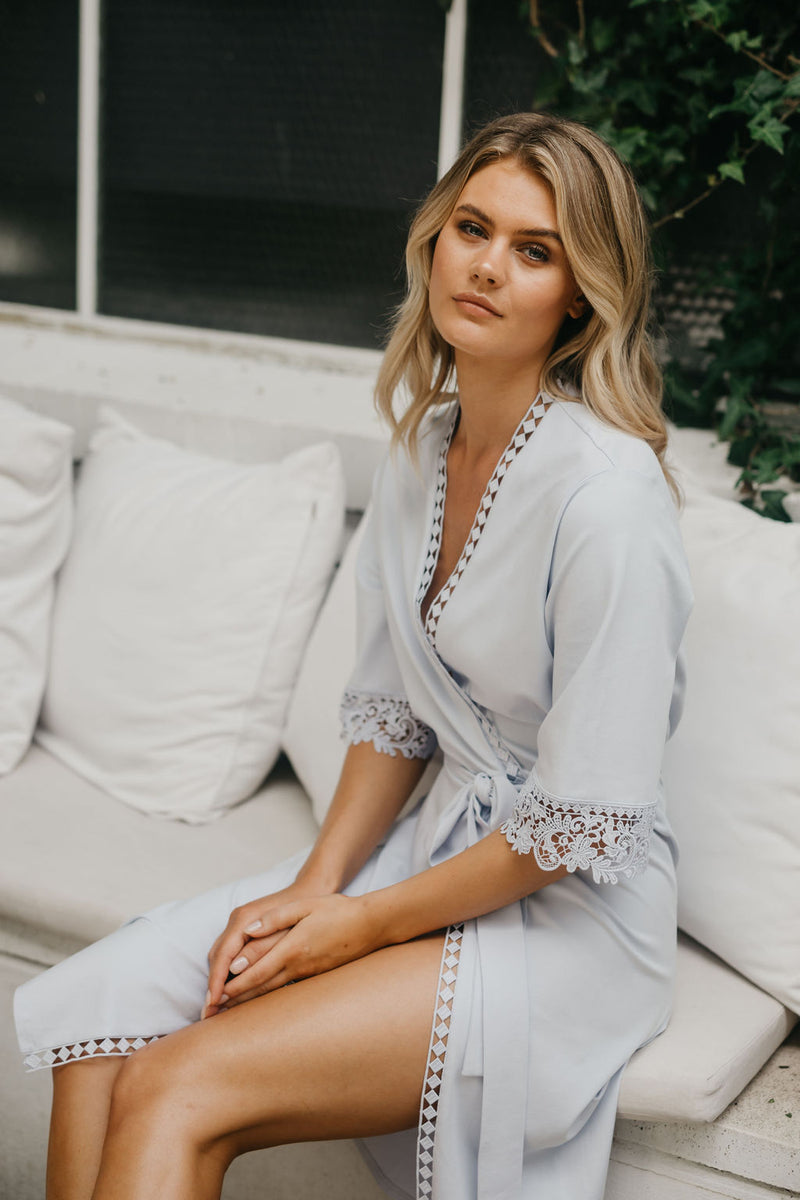 Valerie Jersey Mid Length Robe - lerose AU