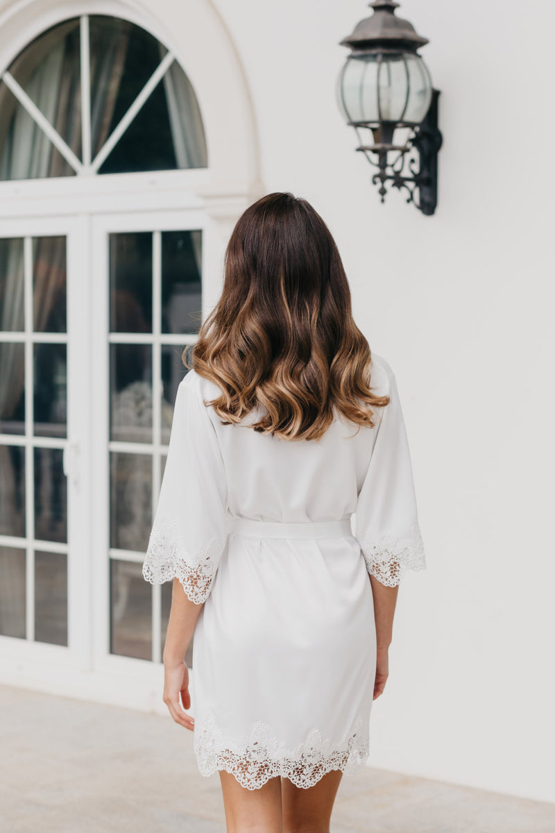 Chiara Lace Trim Robe