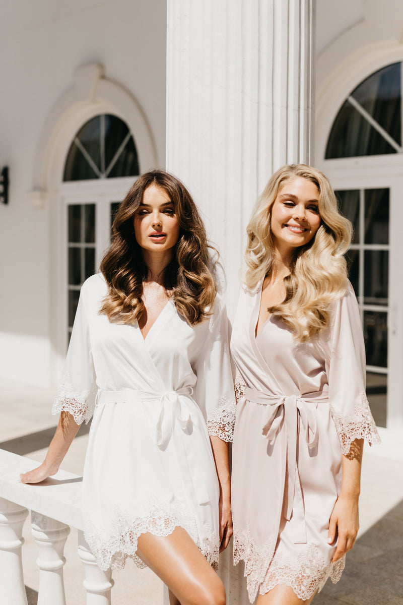 Chiara Lace Trim Robe