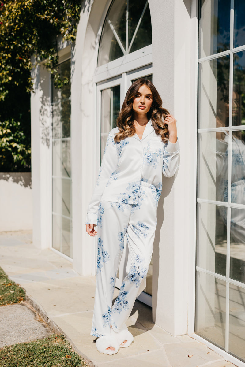 Katerina Bleu De Fleur Printed PJ Set