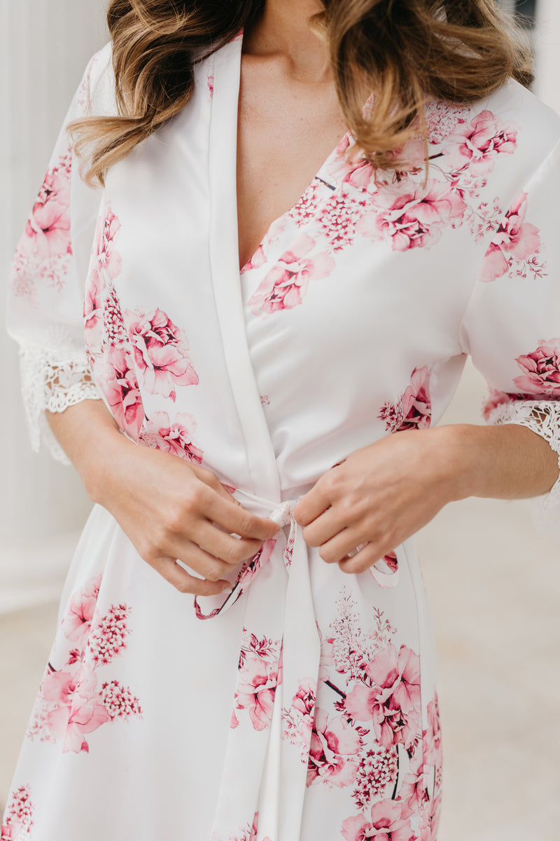 Ivana Bouquet De Fleur Printed Robe