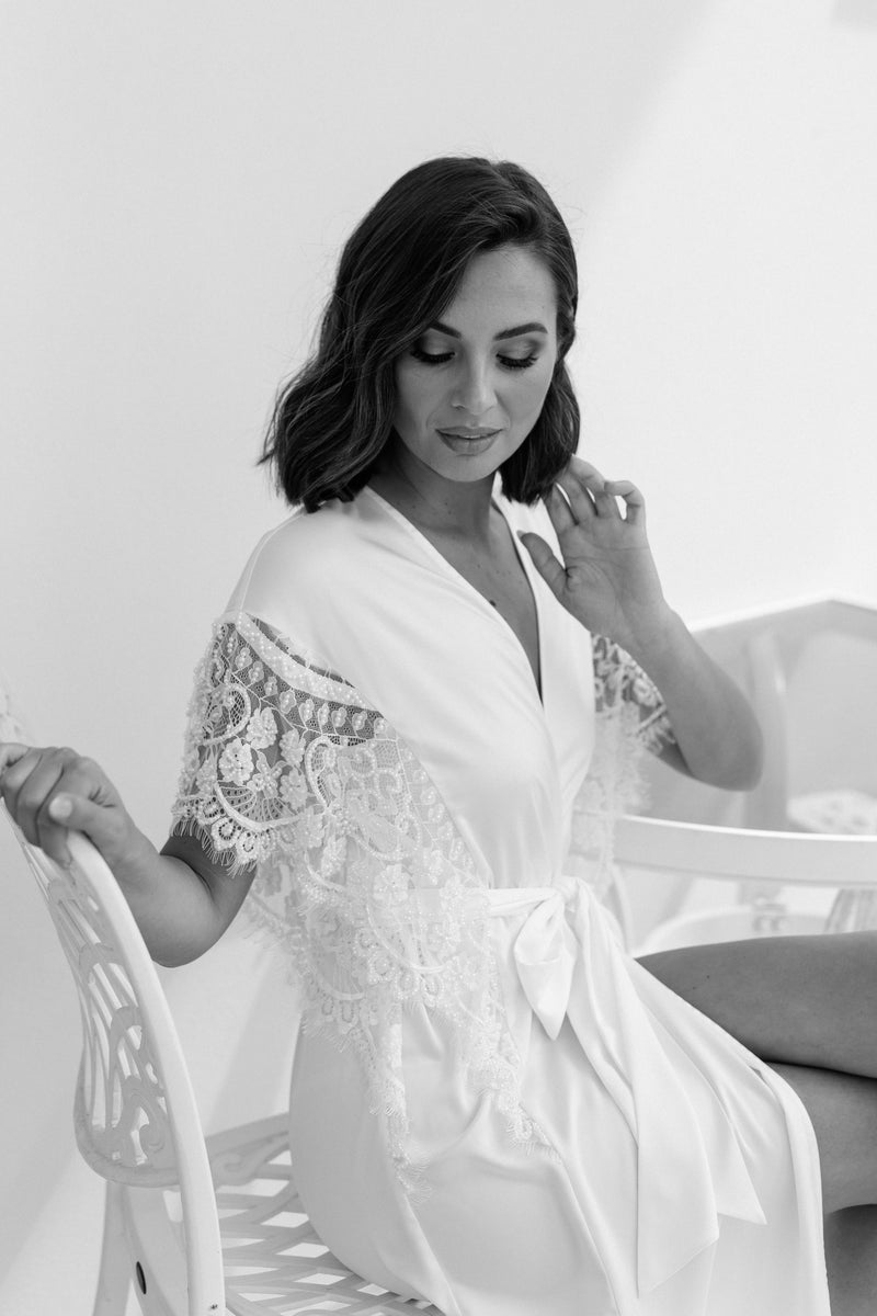 Josephine Hand Beaded Pearl Sleeve Maxi
